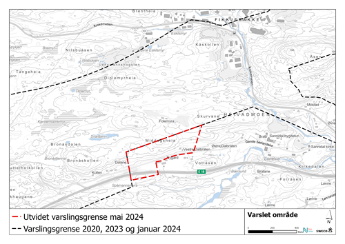 varslingskart mai 2024 E18GB